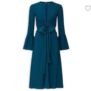 NWT TOME Bell-Sleeve A-Line Teal Blue Dress Size 0